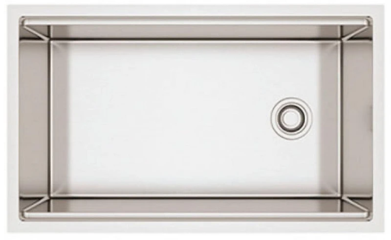 American Imaginations 32 pouces. Évier de cuisine en acier inoxydable W avec 1 bol et calibre 16