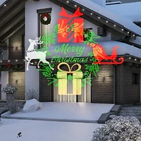 Lightshow Projection Plus-Whirl-a-Motion+Static-Merry Christmas Wreath (RRCW/Green)