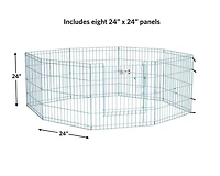Mid West Exercise Pen 24 pouces avec porte à serrure Maxx complète