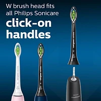 Philips Sonicare Diamondclean Têtes de Brosse, Noir, 2 unités, HX6062/90 Nettoyage avancé-détachage et dents plus blanches
