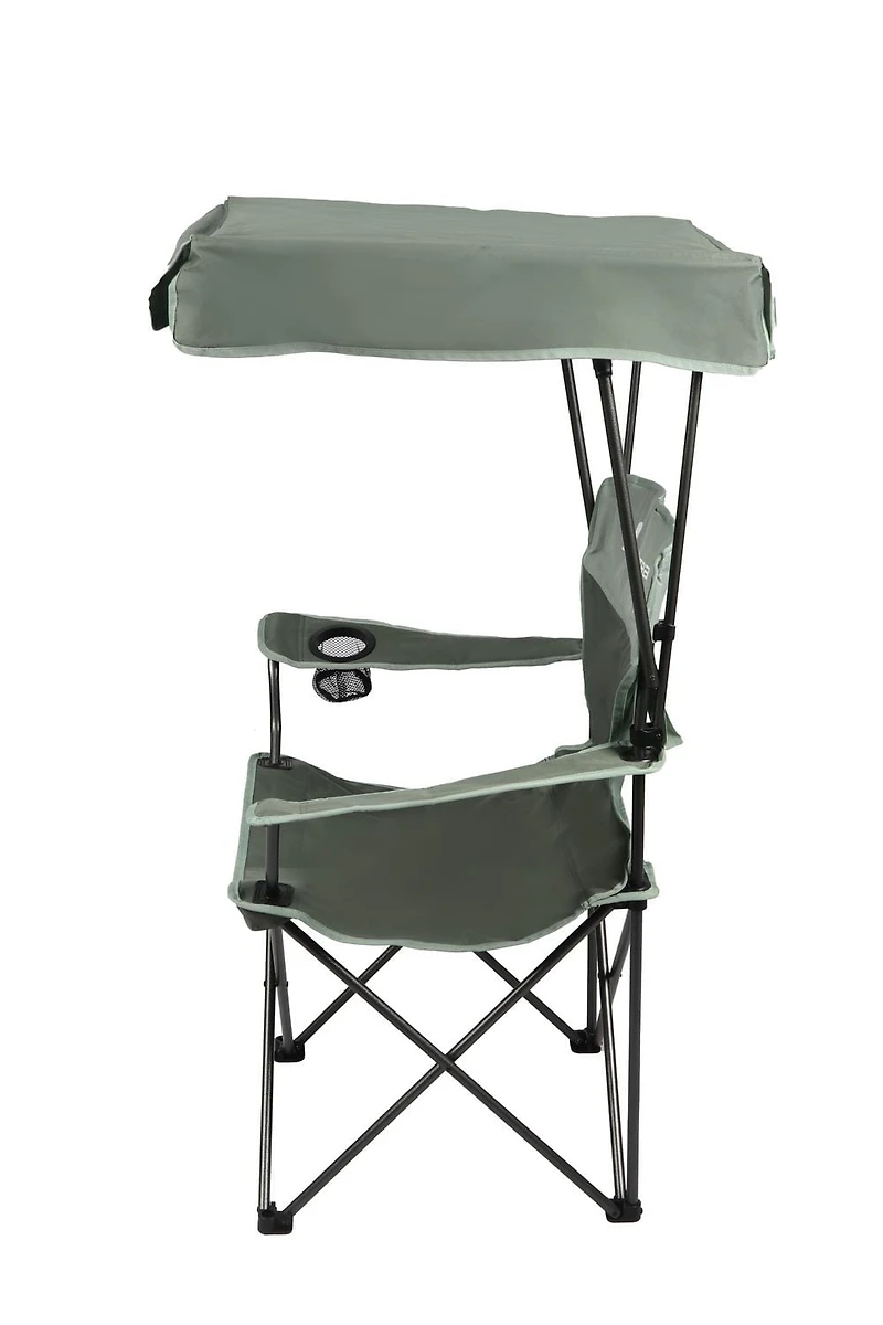 Ozark Trail Camping Chair with Shade, Polyester, Canopy Quad Chair