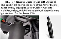 Chaise de gaming Cougar Armor Elite - Cuir PVC avec dossier inclinable jusqu'à 160º, accoudoirs 2D réglables et mécanisme d'inclinaison ajustable, coussins pour la tête et les lombaires, rose