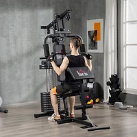 Soozier Équipement de gym à domicile entraînement multifonctionnel