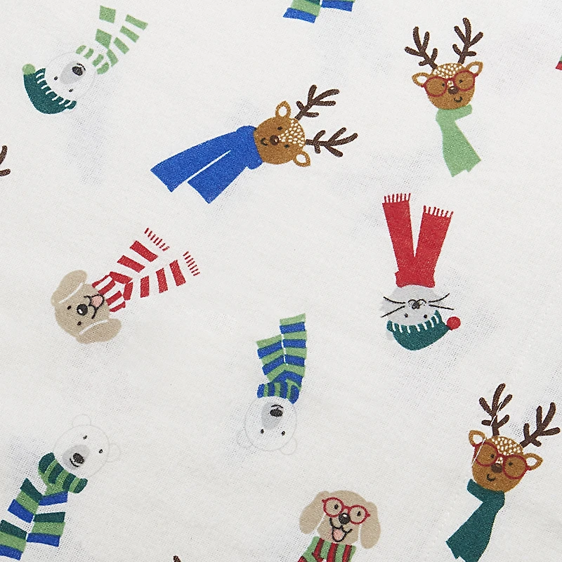 Holiday Time 3-Piece Holiday Friends Flannel Sheet Set, Twin