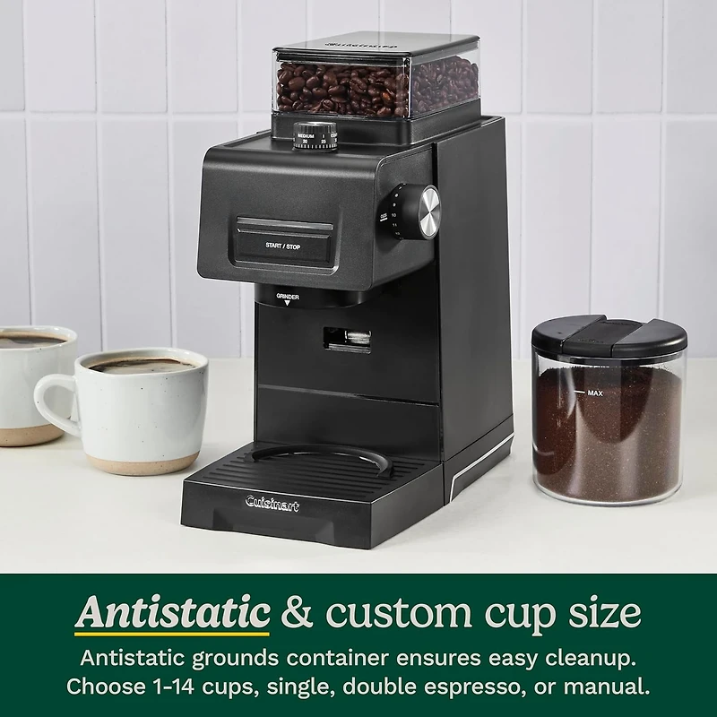 Cuisinart Espresso & Coffee Conical Burr Grinder, 35 Grind Settings, 1-14 Cups