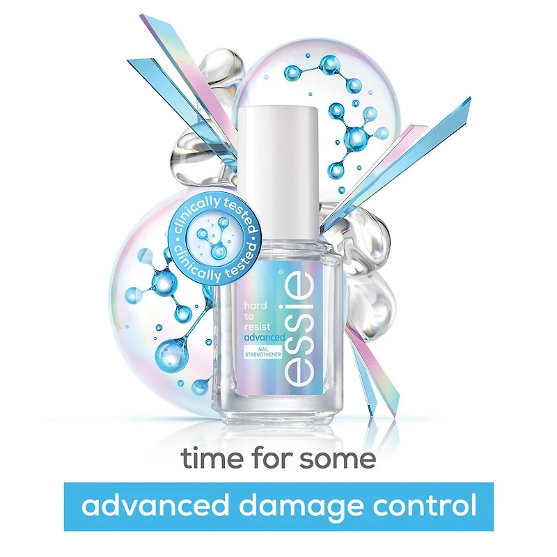 Nail Care Hard to Resist advanced nail strengthener, Clear tint cuticle strengthening for damaged nails - 13.5ml
