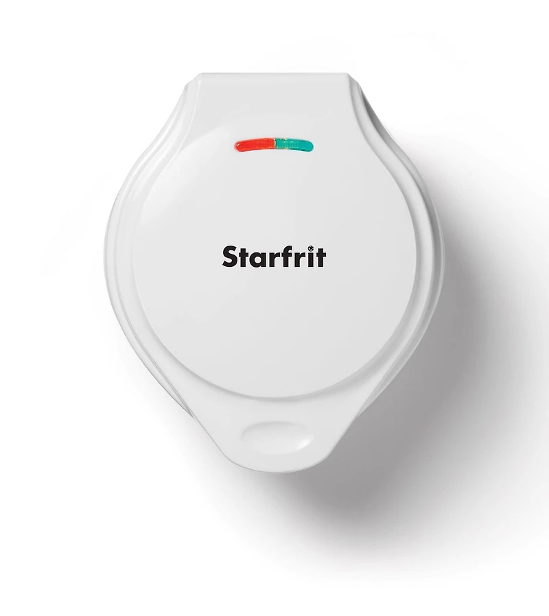 Starfrit Electric Waffle Maker - 7" Ceramic Non-Stick Cooking Surface - Scratch Resistant - 900W - White, CERAMIC WAFFLE MAKER