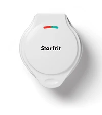 Starfrit Electric Waffle Maker - 7" Ceramic Non-Stick Cooking Surface - Scratch Resistant - 900W - White, CERAMIC WAFFLE MAKER