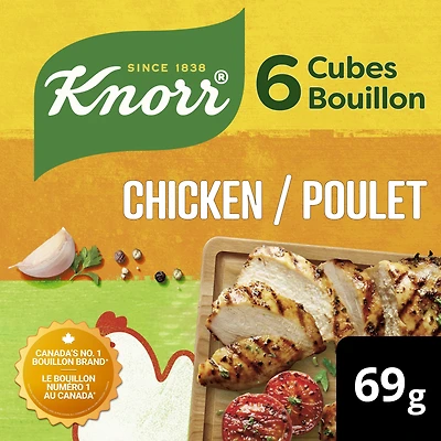 Knorr Chicken Bouillon Cubes, Rich Broth Flavour, 69 g (6‑Cube Pack)