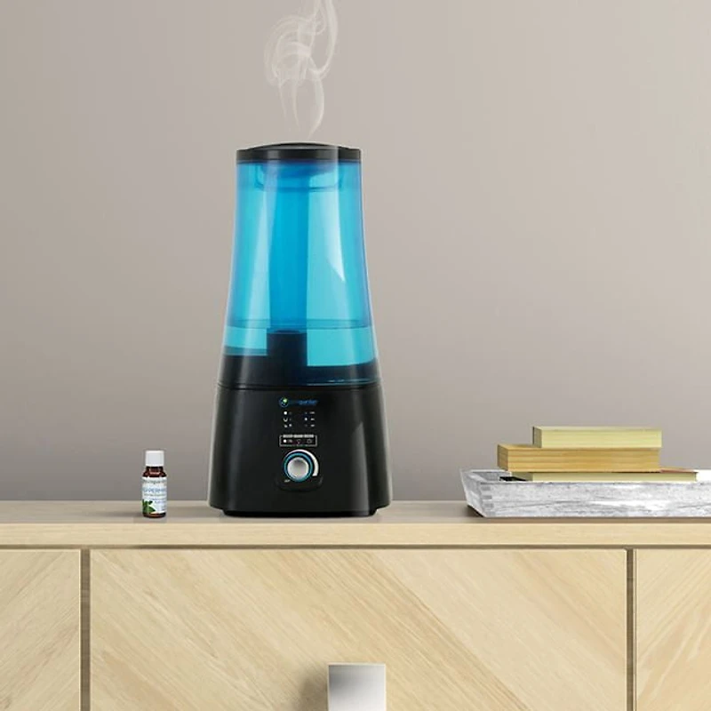 PureGuardian H5450BCA humidificateur à ultrasons brume chaude et fraiche de 100 heures avec plateau UV-C & aromathérapie