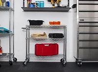 Trinity - Chariot chromé à 3 tablettes EcoStorage |  40.5” x 18” x 36” | NSF | Chrome