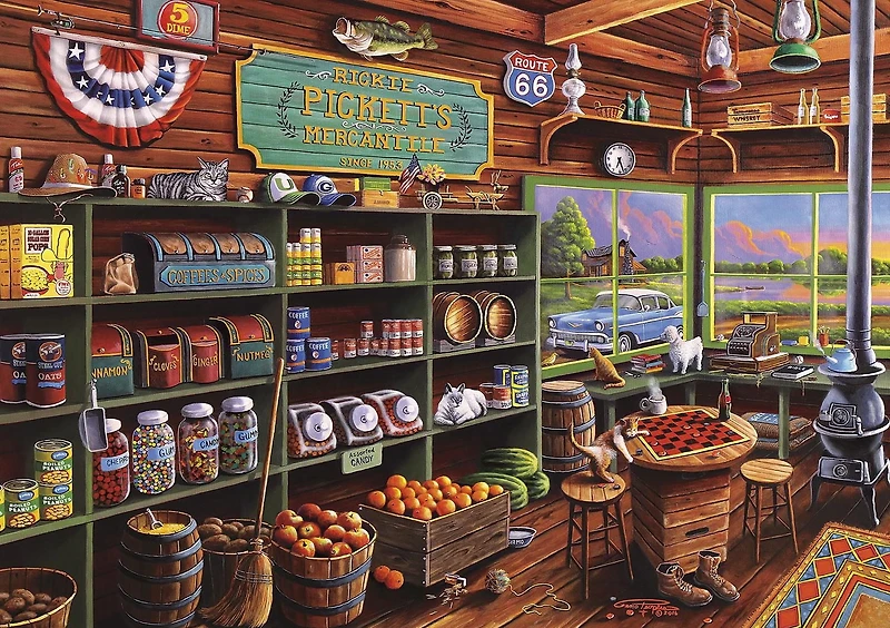 Buffalo Games Days to Remember Le puzzle Rickie Pickett's Mercantile en 500 pièces