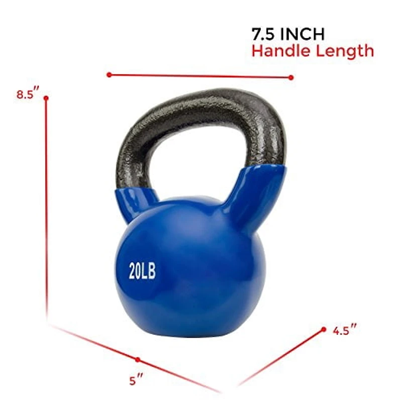 Sunny Health & Fitness Haltère kettlebell avec revêtement en vinyle 4,53 kg (10 lb)