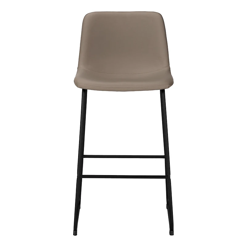 Monarch Specialties Office Chair, Bar Height, Standing, Computer Desk, Work, Pu Leather Look, Metal, Brown, Black, Contemporary, Modern