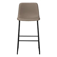 Monarch Specialties Office Chair, Bar Height, Standing, Computer Desk, Work, Pu Leather Look, Metal, Brown, Black, Contemporary, Modern