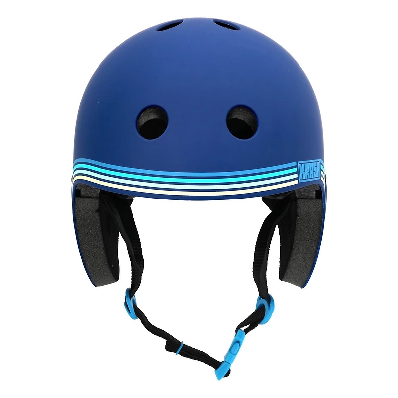 Krash Youth Full Speed Pin Stripe Blue Helmet