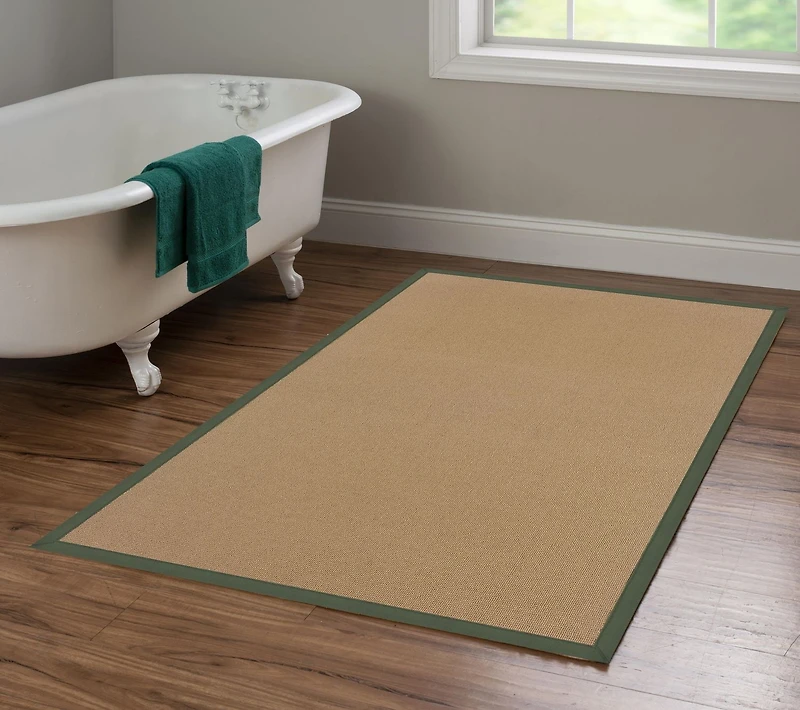 Tapis d'appoint Athena liège et vert de 4 pi x 6 pi