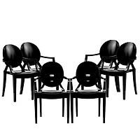 Heavenly Collection Plastic Arm Chair SET OF 6