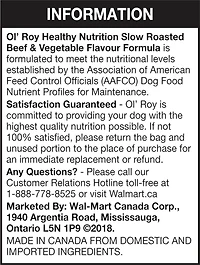 Ol' Roy Alimentation Saine Boeuf rôti lentement et arôme de légumes - Nourriture sèche pour chiens adultes