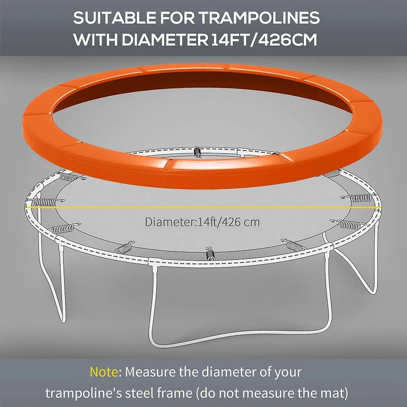 Soozier 14ft Trampoline Pad Trampolining Jump Bounce Exercise GYM Pad Only