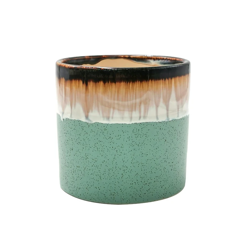 4" DRIP PLANTER TEAL, Made from durable stoneware
