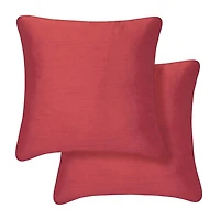 Faux Silk Decorative Cushions -Two Pack