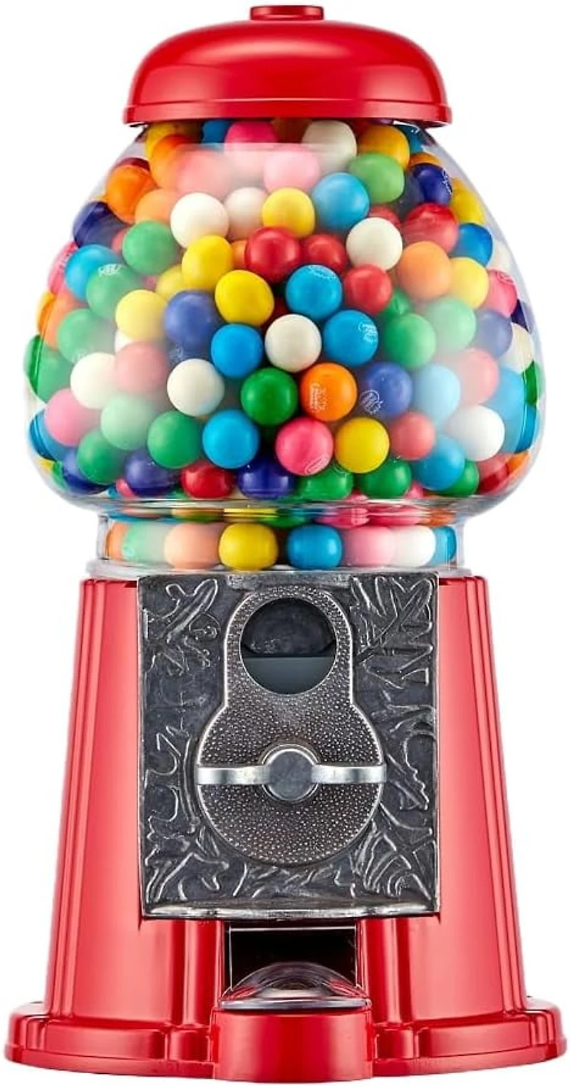 Tradeopia 12" Gumball Machine for Kids and Adults, Old Fashioned Metal Gumball Machine