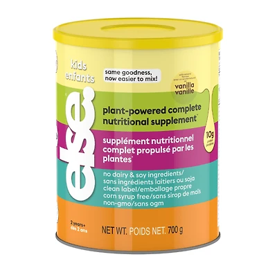 Else Nutrition, Supplément Nutritionnel Complet en Poudre Végétale pour Enfants, Vanille, 700 g