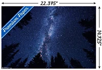 Milky Way At Night Wall Poster, 14.725" x 22.375"