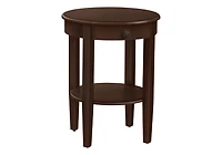 Monarch Specialties  Table D'appoint, 2 Niveaux, Bout, Table D'appoint, Rond, Table De Nuit, Chambre À Coucher, Lampe, Placage Brun, Transitionnel