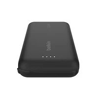 Belkin BoostCharge Portable Power Bank, 2.2in/5.7cm Integrated Cable 10,000mAh PD 20W Fast Charge USB-C Power Delivery, Portable iPhone Charger for iPhone 15 Series, iPad Pro, Galaxy S24 & More Black, BEL 10K 20W CABLE PWRBNK BLK