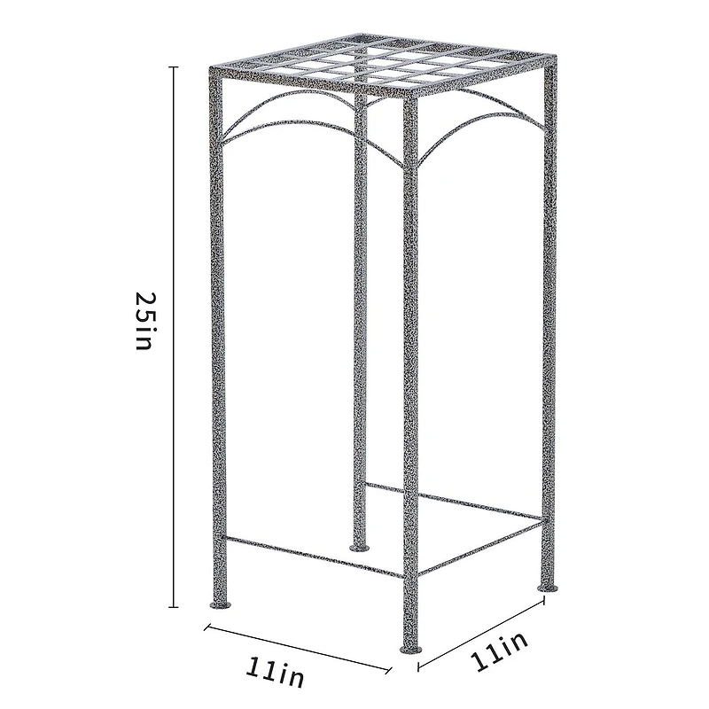 HOME TRENDS 25 IN TALL METAL PLANT STAND, 25 IN METAL PLANT STAND