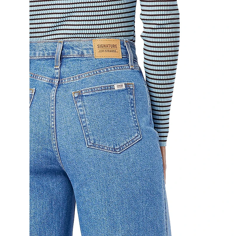 Levi Strauss Signature.MD Jean taille haute à jambe large d’époque pour femme
