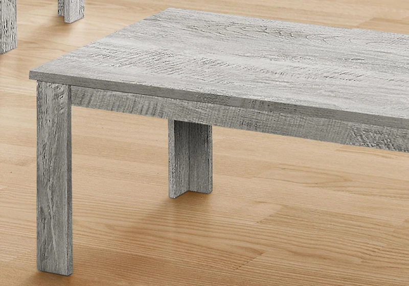 Monarch Specialties Table Set, 3pcs Set, Coffee, End, Side, Accent, Living Room, Laminate, Grey, Transitional