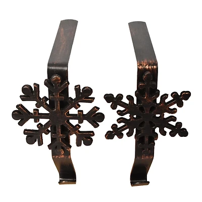 Support de Chaussettes en Métal en Forme de Flocon de Neige, Paquet de 2 - Holiday Time Support de Chaussettes en Métal, Lot de 2