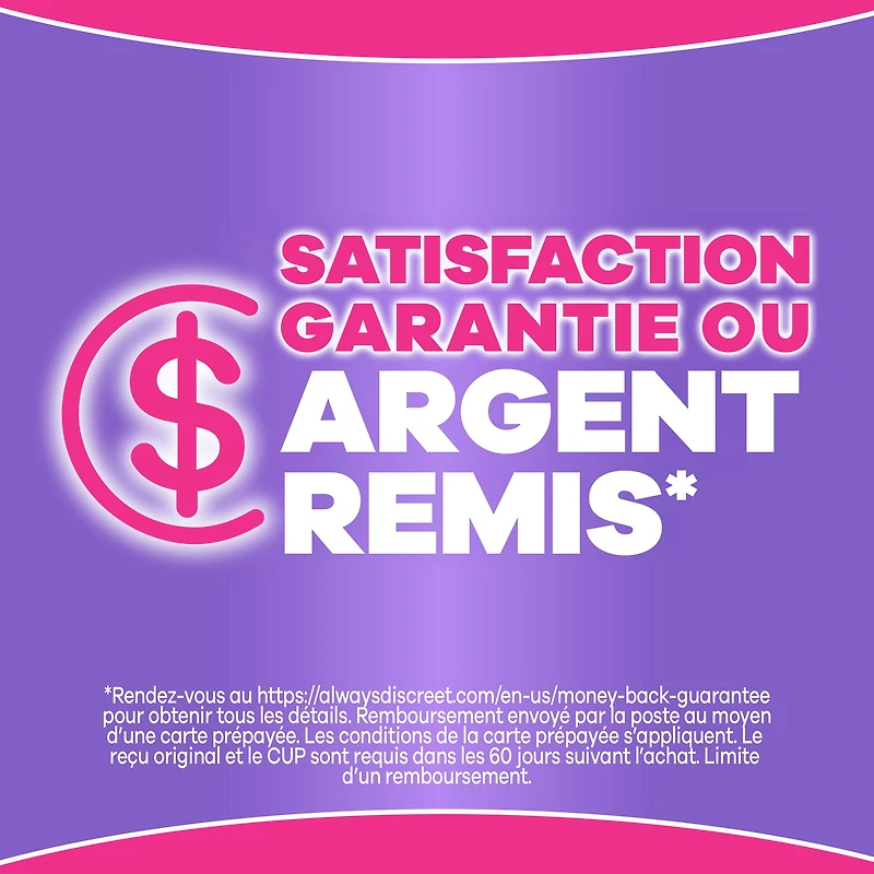 Serviettes d’incontinence Always Discreet pour femmes adultes, absorption maximale, régulières, serviettes de post-partum, 48 serviettes