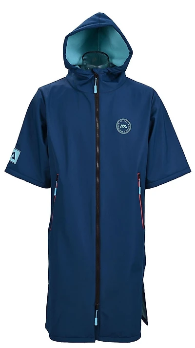 Aqua Marina - Water-repellent Thermal Poncho (Navy) - Medium