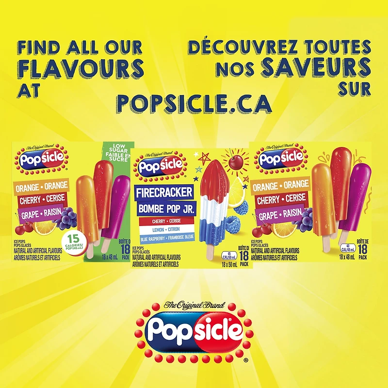 Popsicle Firecracker Ice Pops, 18 x 50 mL