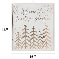 Holiday Time 18" Metal Treetops Sign