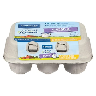 Naturoeuf 6 Moyen Oeufs Oméga-3 Blanc 6 oeufs / carton