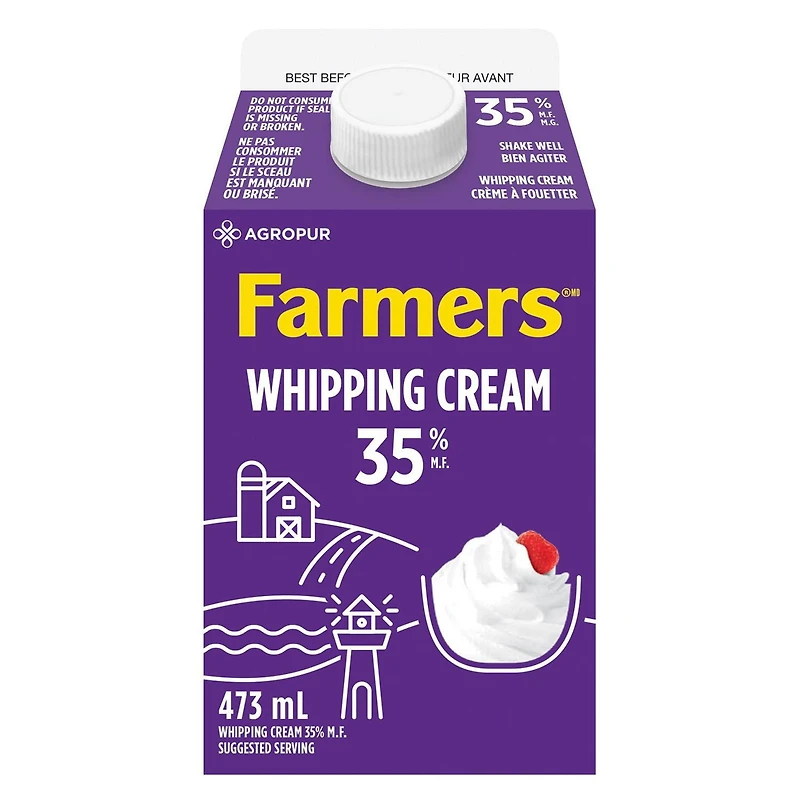 Farmers by Natrel 35% Whipping Cream, 473 mL