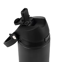 TAL Stainless Steel 2-in-1 Straw and Chug Water Bottle with Push Lid 24 fl oz, Black