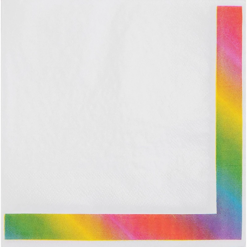 Kit d'assiettes en papier et de serviettes en papier d’aluminium couleurs arc-en-ciel Kit de fête en papier couleurs arc-en-ciel