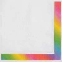 Kit d'assiettes en papier et de serviettes en papier d’aluminium couleurs arc-en-ciel Kit de fête en papier couleurs arc-en-ciel