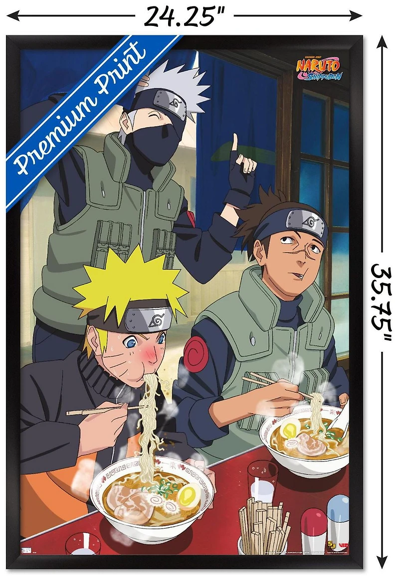 Naruto Shippuden - Food Wall Poster, 22.375" x 34" Framed