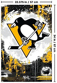 NHL Pittsburgh Penguins - Maximalist Logo 23 Wall Poster, 22.375" x 34"