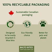Friandises pour chiens Balto Bites aux cœurs de poulet lyophilisés
