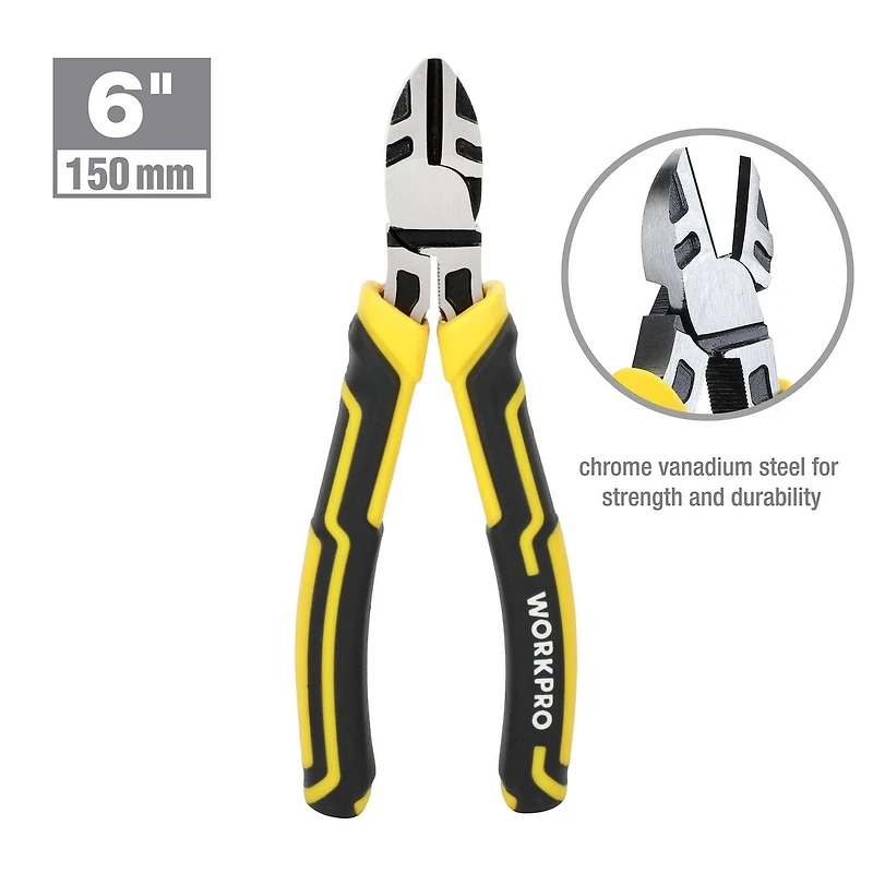 WorkPro 6 po Pince à coupe diagonale 6" / 150mm, acier CR-V