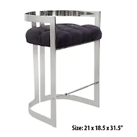 Chaise de pub canadienne Lynda noir argent