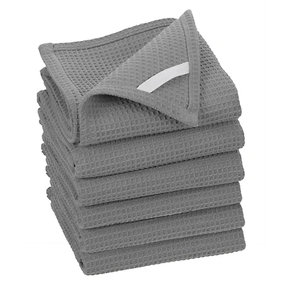 Linges de cuisine en coton gaufré Fabstyles Broadway, chiffons de lavage polyvalents à séchage rapide et absorbants, design gaufré, 28" X 18"